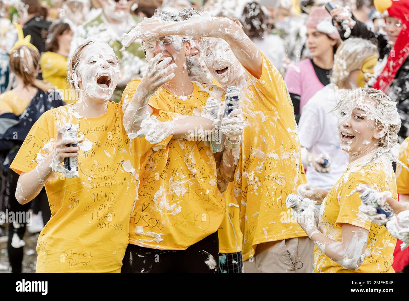 St Andrews university students take part in the traditional "Raisin