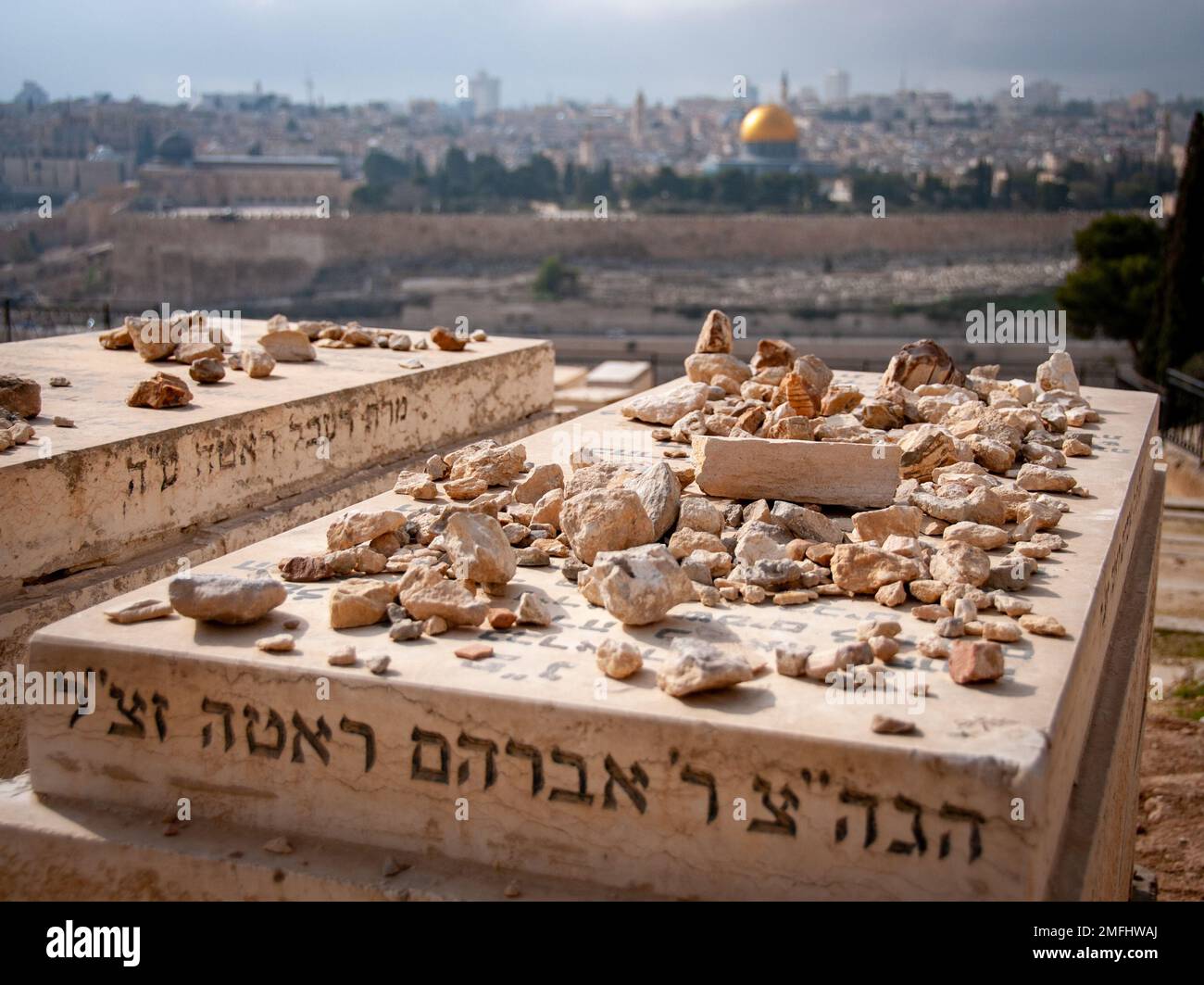 The Greve with stones, Dome of the rock, Israel Stock Photo - Alamy