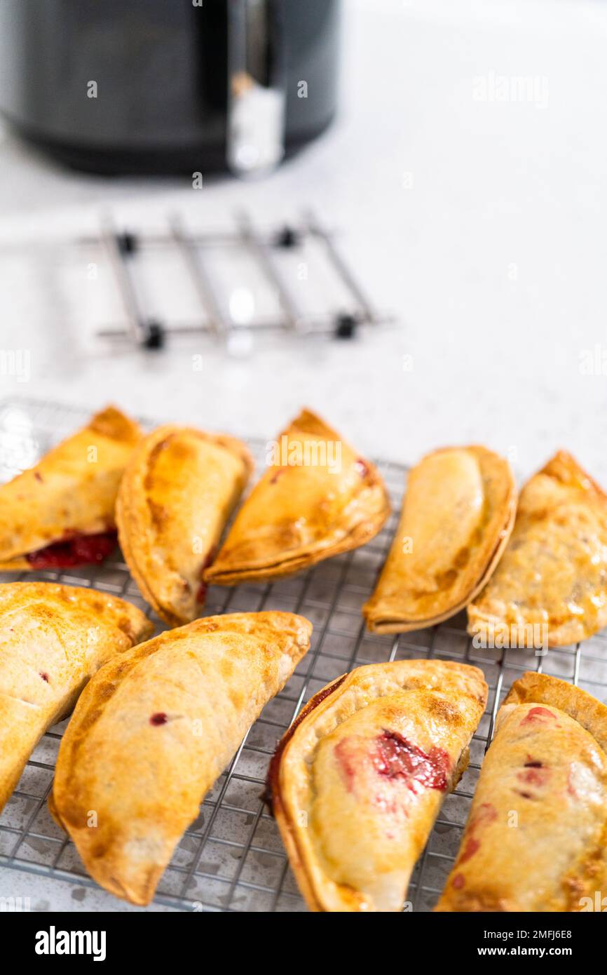 Sweet Cherry Empanadas in Air Fryer Stock Photo Alamy