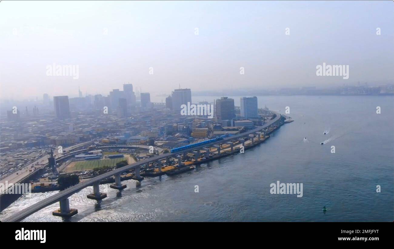 Lagos, Nigeria. 23rd Jan, 2023. This video screenshot shows a train running during a trial