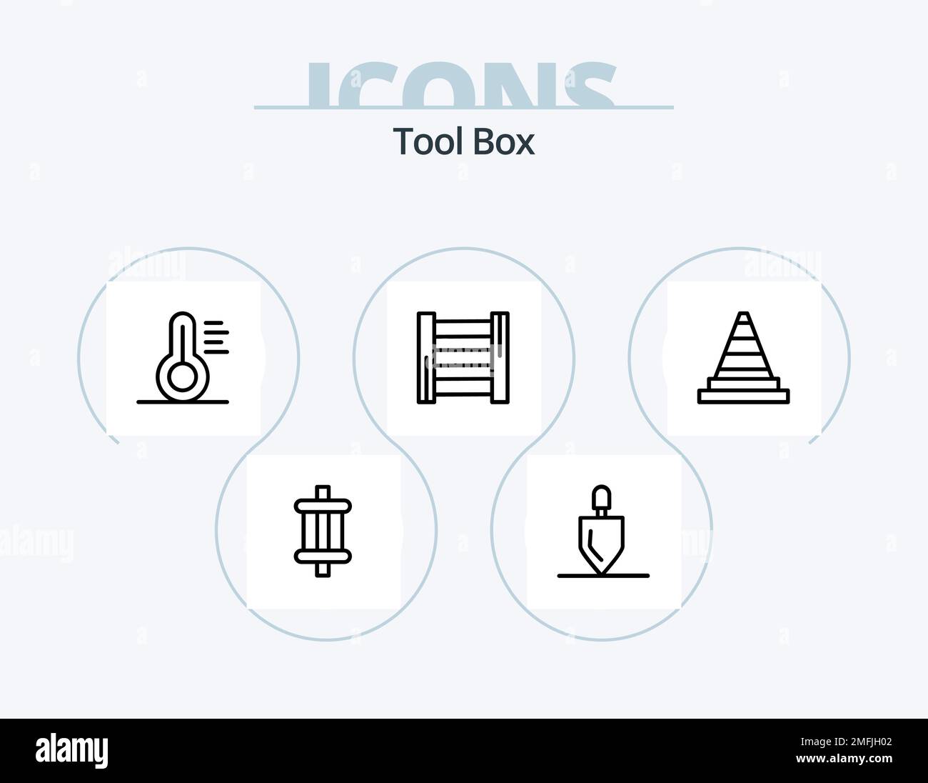 Tools Line Icon Pack 5 Icon Design. . repair. . control Stock Vector ...
