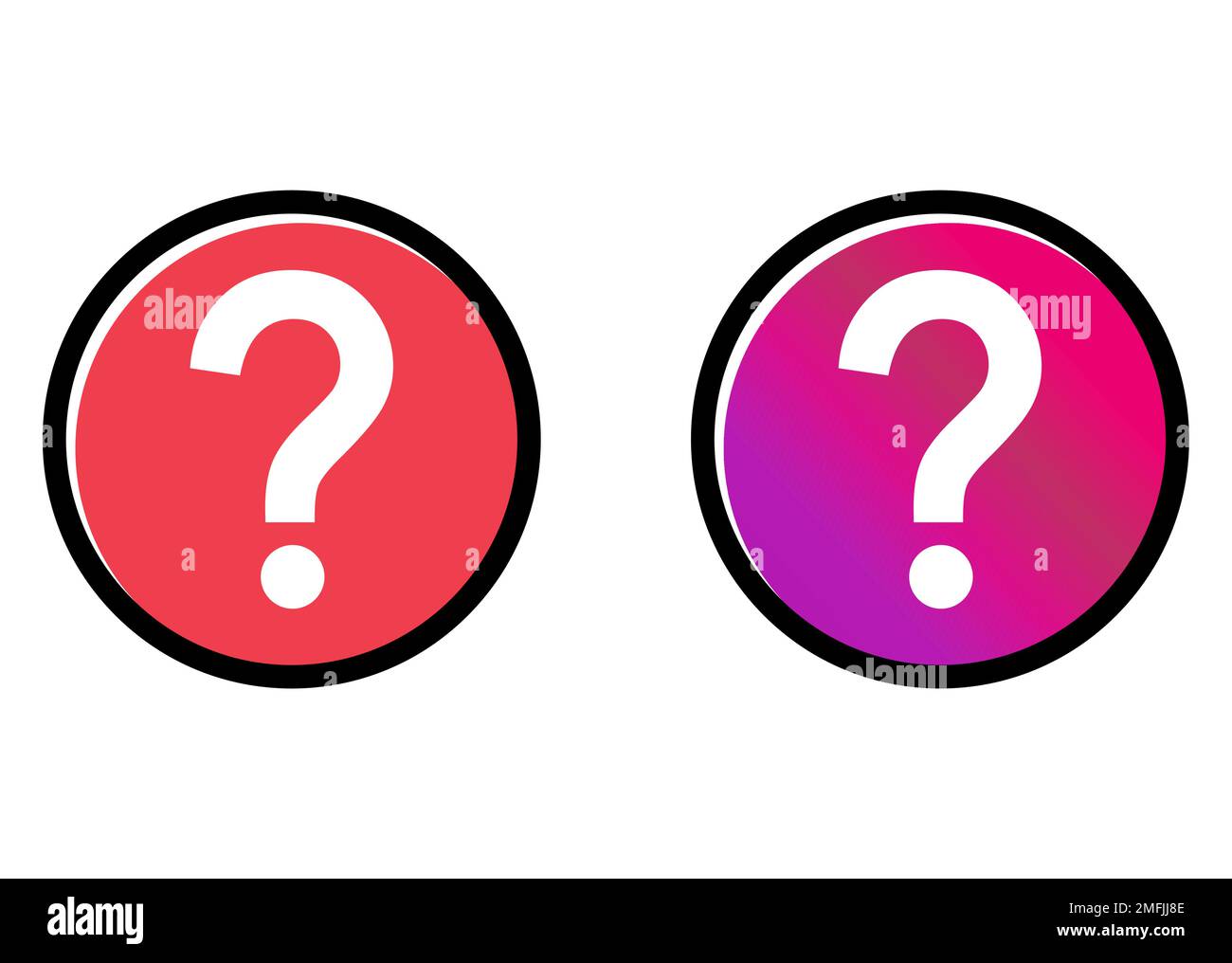 Set of Question icon mark, help or ask bubble graphic symbol, web faq