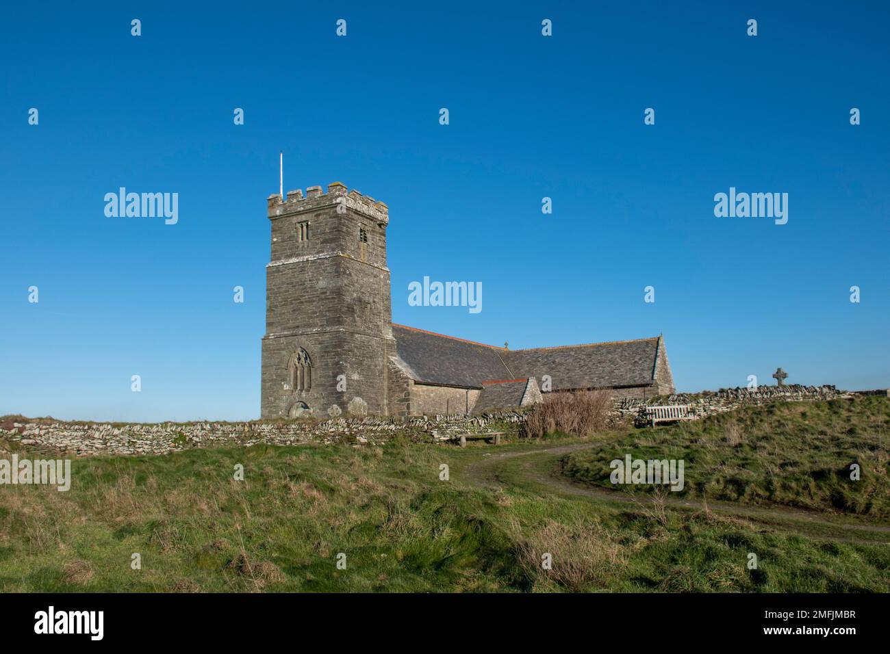 St.Materiana Church, Tintagel, Cornwall UK Stock Photo