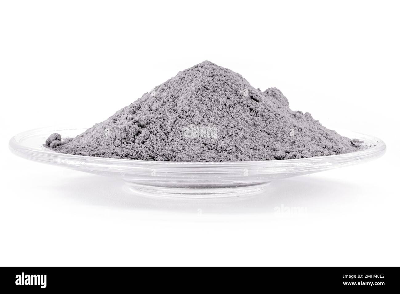 aluminum oxide or alumina, chemical compound of aluminum and oxygen, used in blasting to remove excess calcined coating and in parts made of metal. Stock Photo