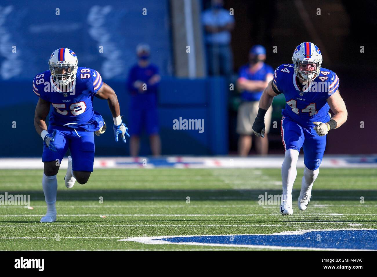 Buffalo Bills linebacker Andre Smith (9) plays against the Tennessee Titans  during an NFL football game on Monday, Oct. 18, 2021, in Nashville, Tenn.  (AP Photo/John Amis Stock Photo - Alamy