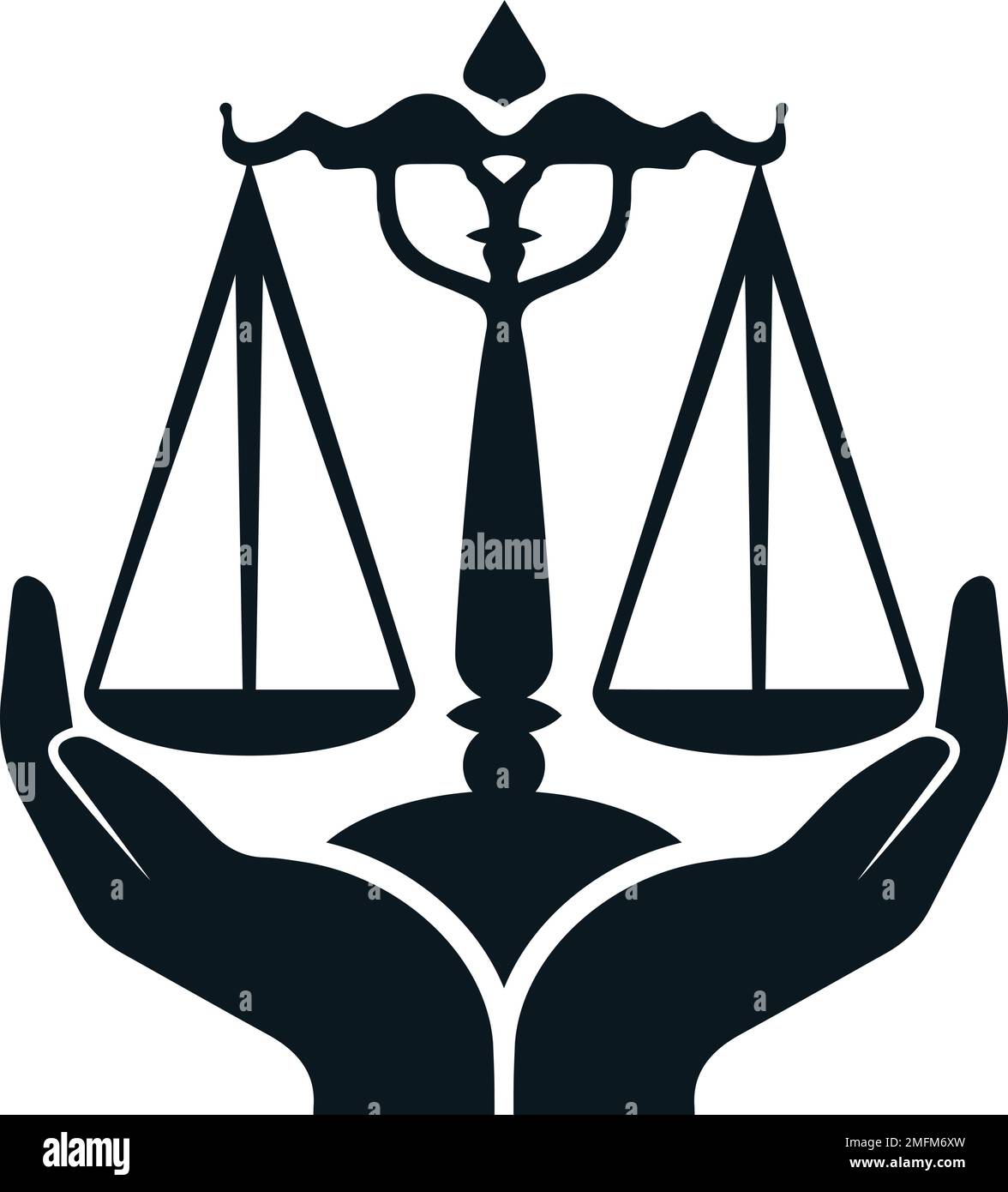 Modern Scales Of Justice Symbol