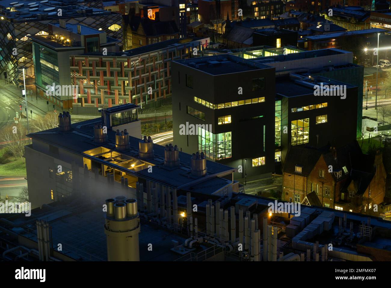 Sheffield city at night UK England Stock Photo - Alamy