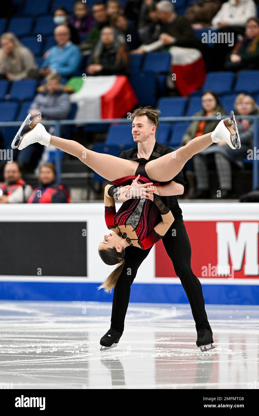 Espoo, Finland. 25th Jan, 2023. Maria PAVLOVA & Alexei SVIATCHENKO (HUN