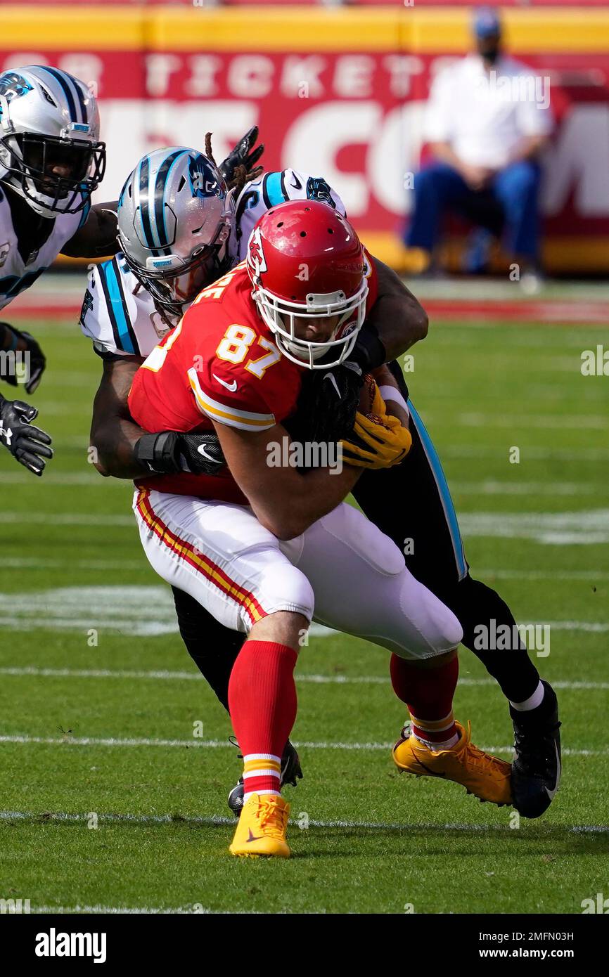 Kansas City Chiefs Tight End Travis Kelce (87) Runs Against Carolina ...