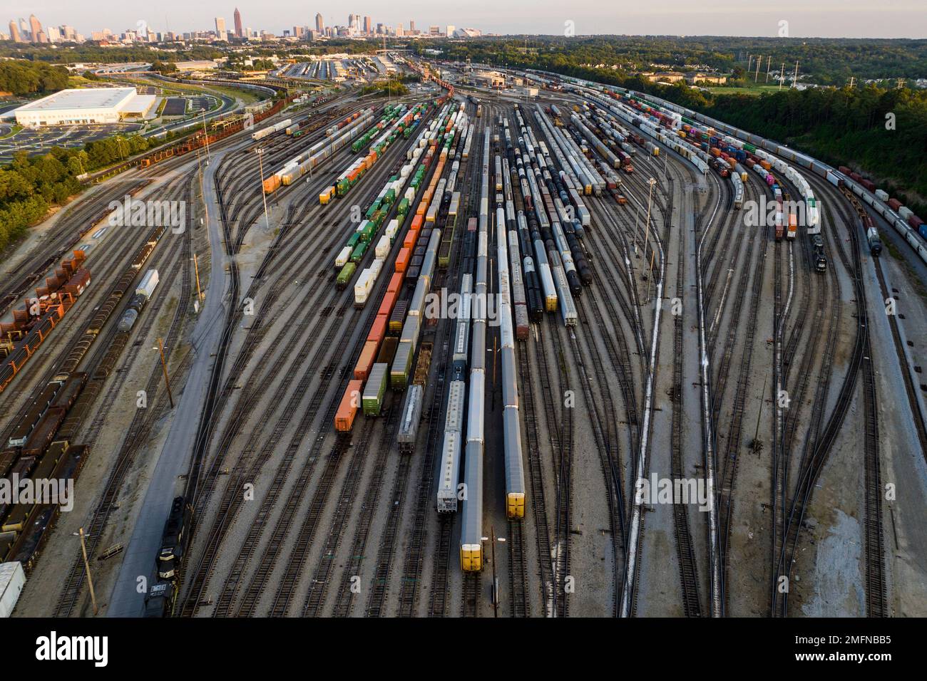 FILE Freight train cars sit in a Norfolk Southern rail yard on Sept