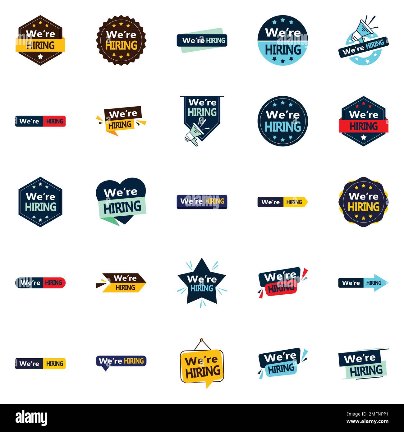 We're Hiring 25 Unique Vector Designs to make your job openings