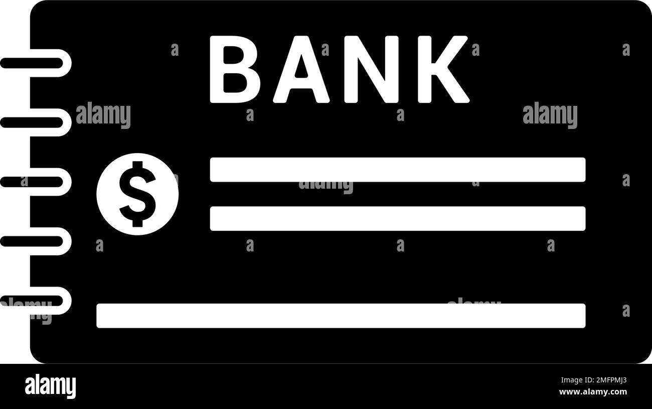 Bank cheque book icon. Flat style vector EPS use in infographics,web