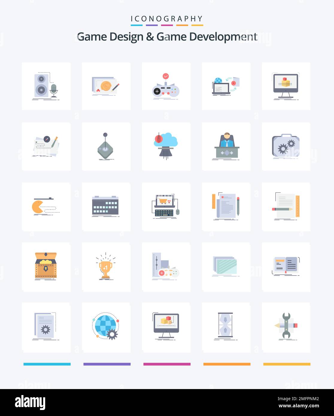 Creative Game Design And Game Development 25 Flat icon pack Such As ...