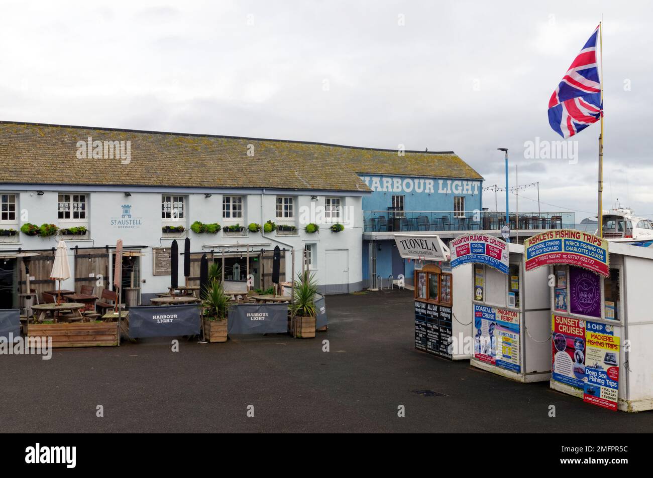 Harbour Lights Pub, Paignton Harbour, South Devon, England Stock Photo ...