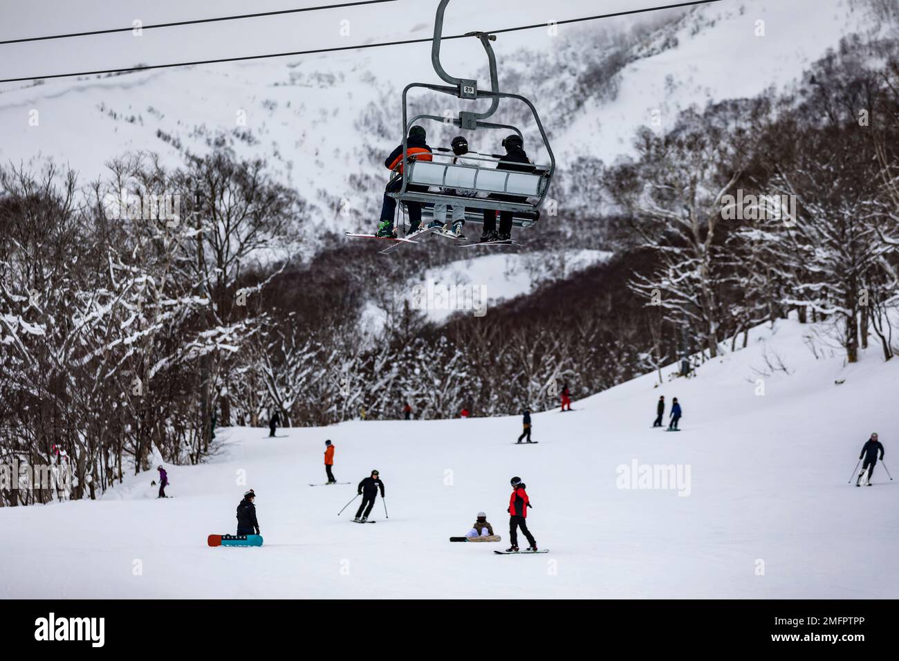 Ski range at Niseko, Hokkaido Stock Photo