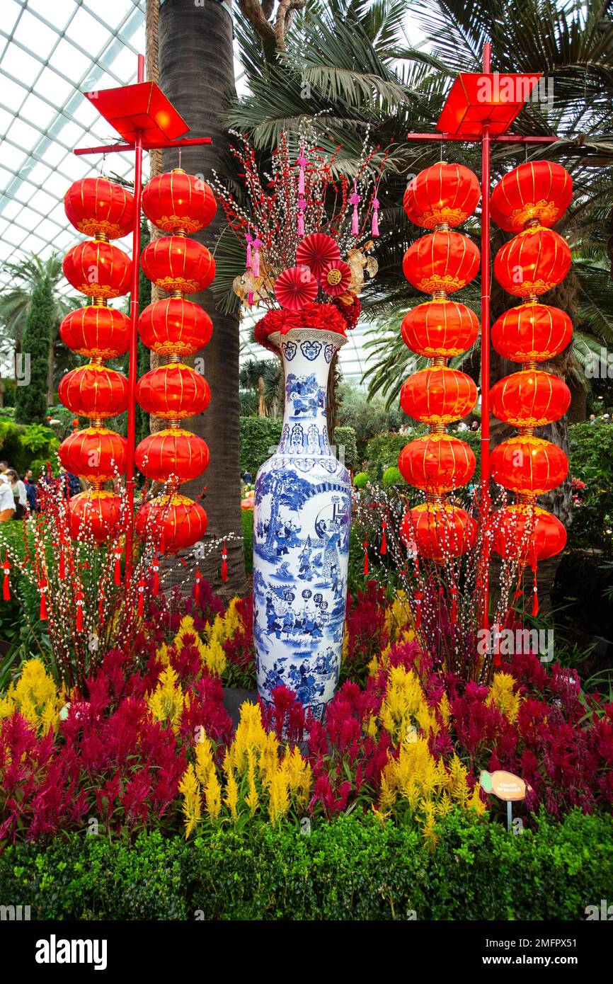 chinese new year flower dome