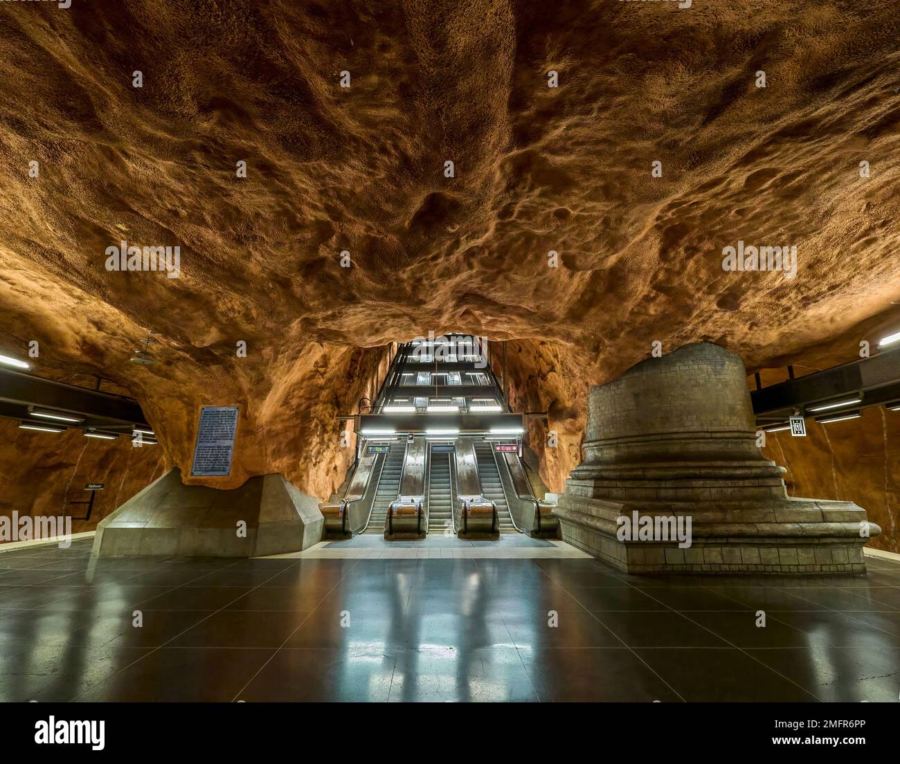 Stockholm Radhuset Tube Metro or Subway stations artwork said to be the