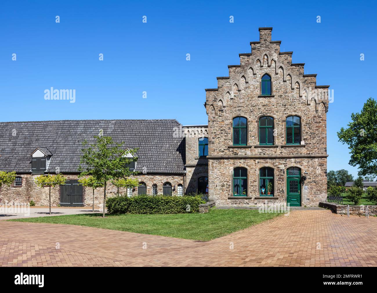 Outbuildings of  Haus Opherdicke, Holzwickede, district of Unna, North Rhine-Westphalia, Germany Stock Photo
