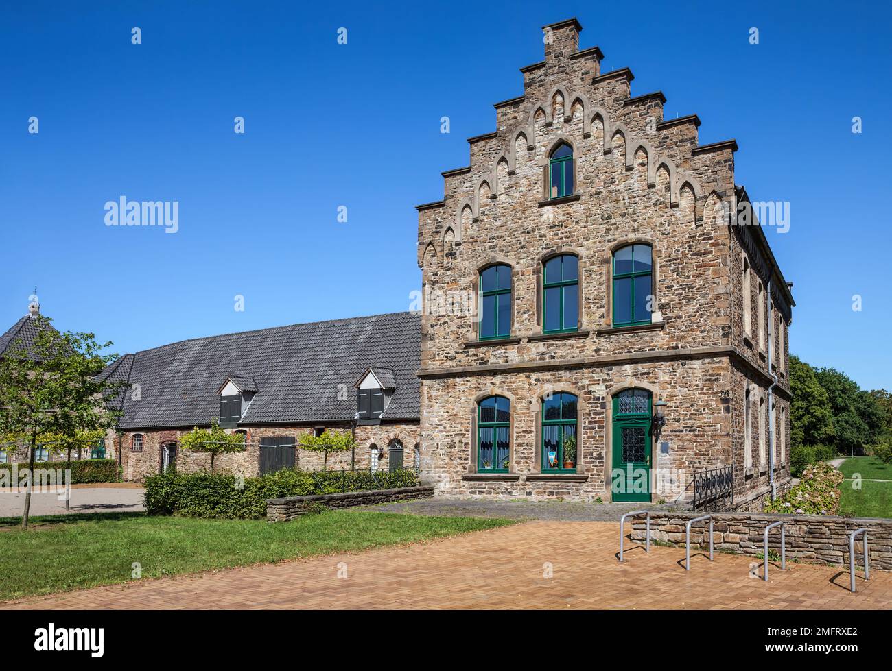 Outbuildings of  Haus Opherdicke, Holzwickede, district of Unna, North Rhine-Westphalia, Germany Stock Photo