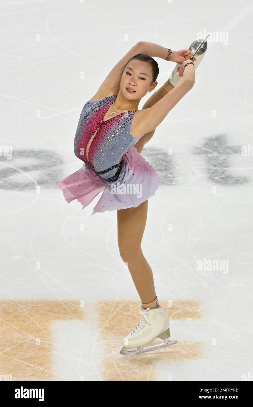 Audrey Shin of the United States competes during women's freestyle