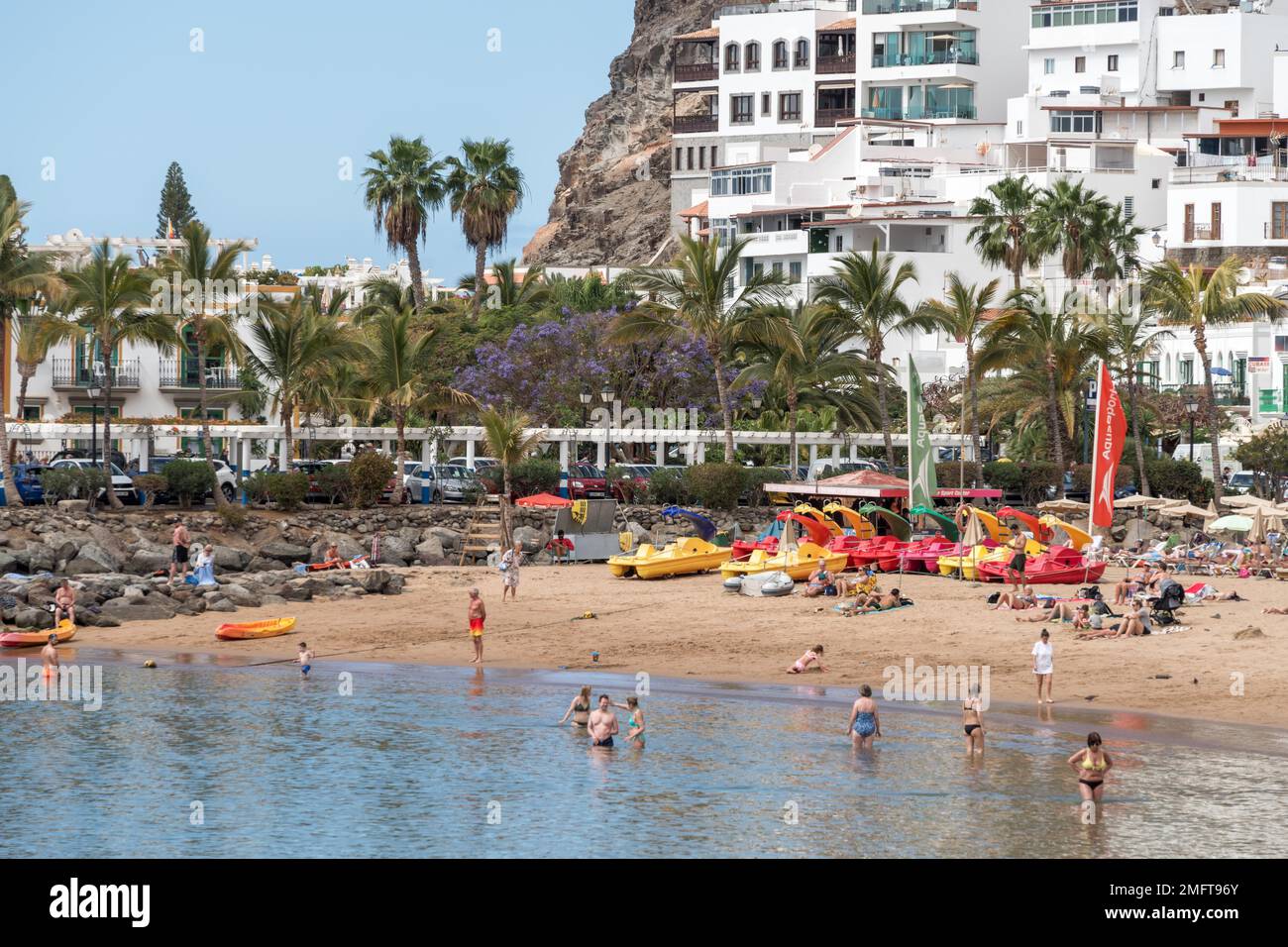 PUERTO DE MOGAN, GRAN CANARIA, CANARY ISLANDS MARCH 7 View of the