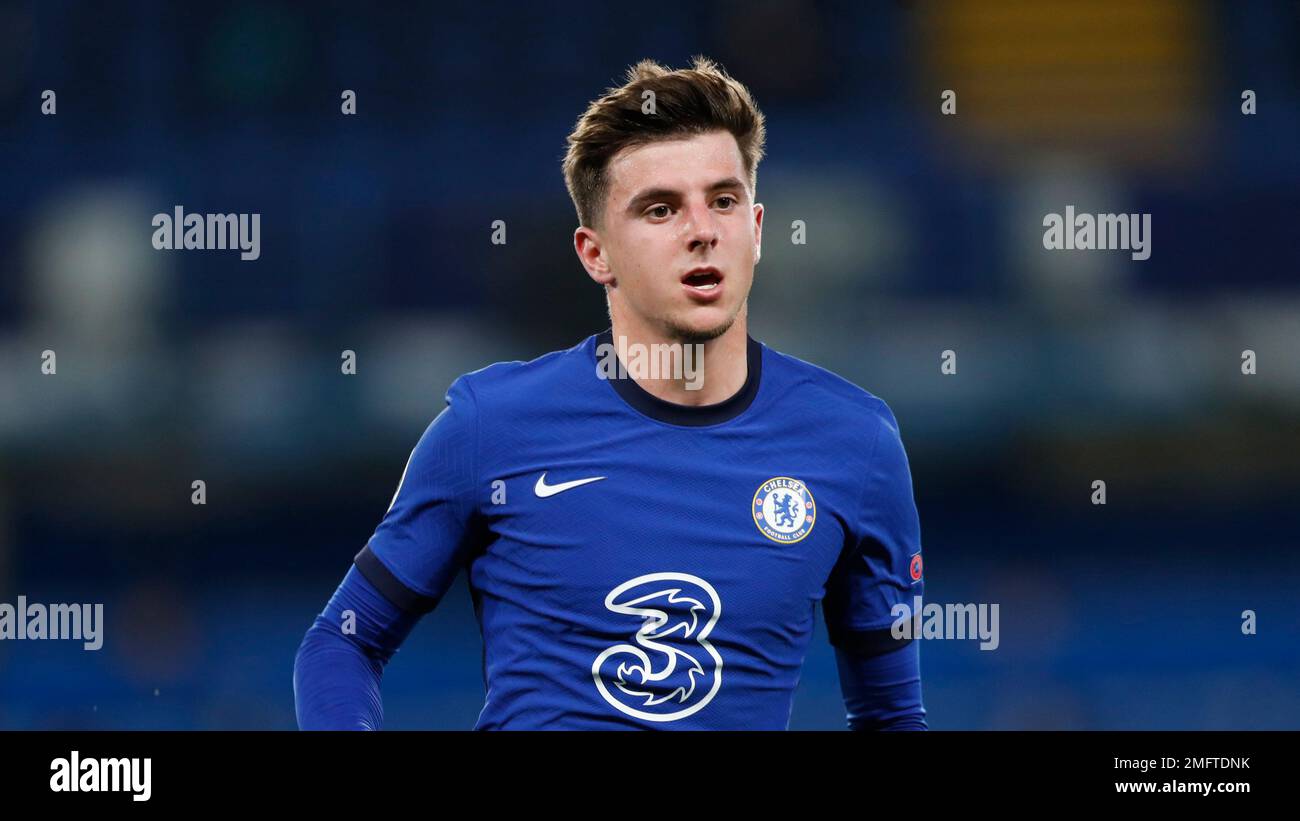 Chelsea's Mason Mount reacts during the Champions League group E