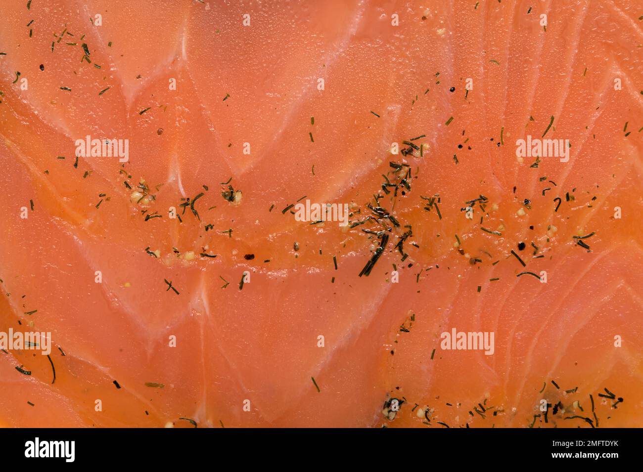 thin slices of Smoked salmon macro food background Stock Photo Alamy