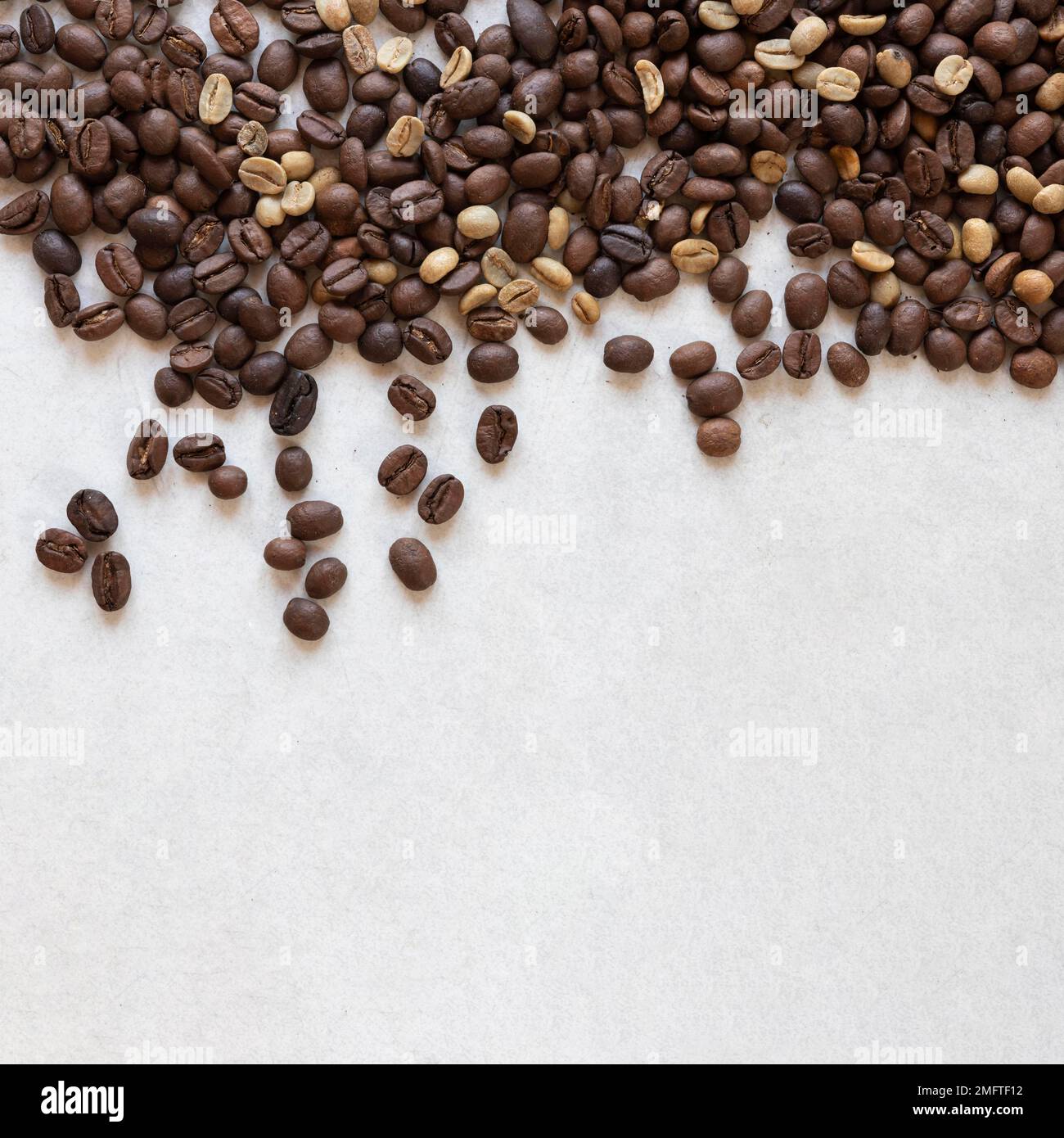 coffee beans table Stock Photo