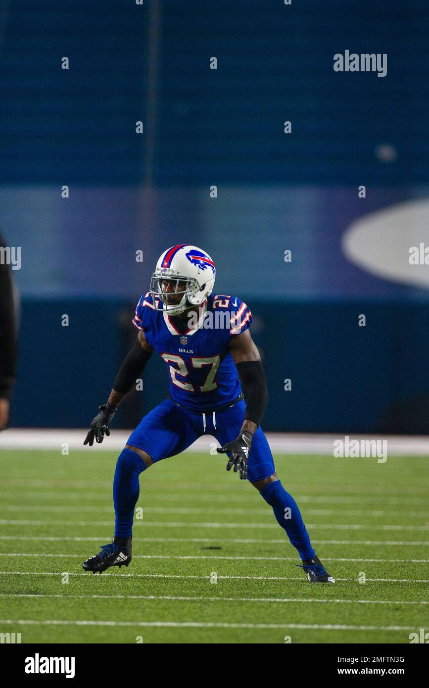 Buffalo Bills cornerback Tre'Davious White (27) moves in position against  the Kansas City Chiefs during the second half of an NFL football game,  Monday, Oct. 19, 2020, in Orchard Park, N.Y. (AP