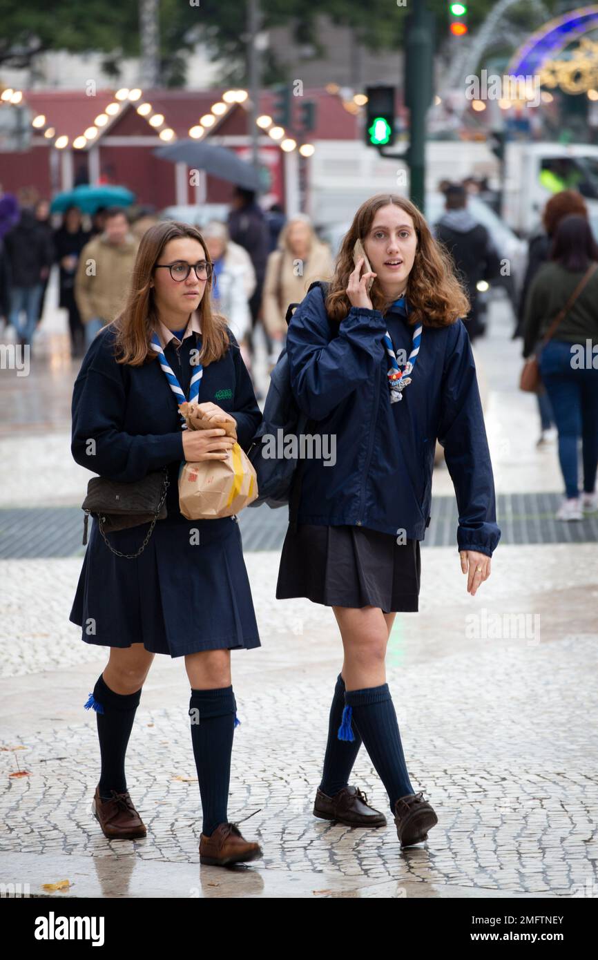 Girls in school uniform hi-res stock photography and images - Alamy