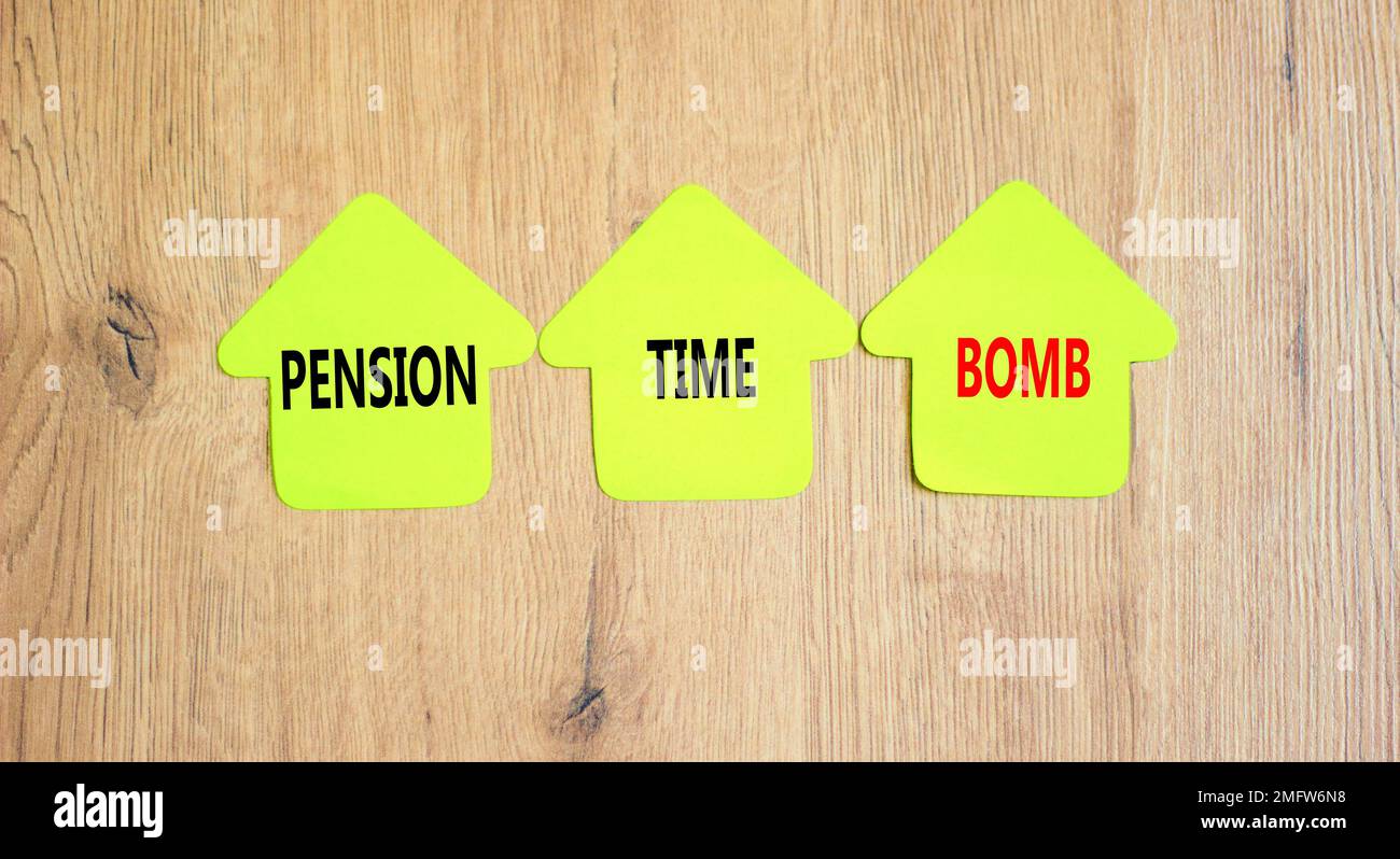 Pension time bomb symbol. Concept words Pension time bomb on green ... - Large Marchhouses Views Shared Pension
