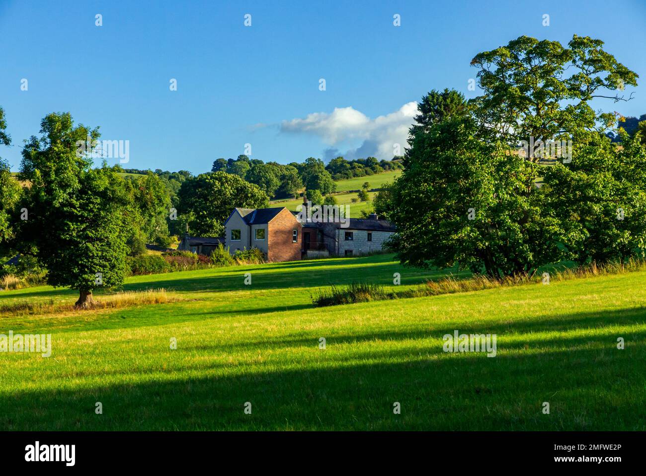 House in countryside near Wensley in the Derbyshire Dales area of the Peak District National