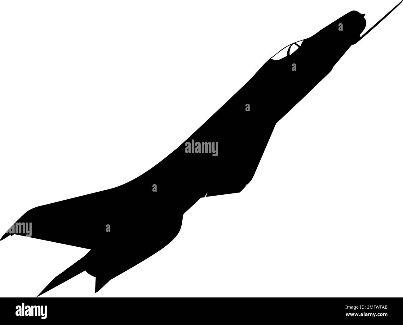 Silhouette military aircraft on a white background Stock Vector Image ...
