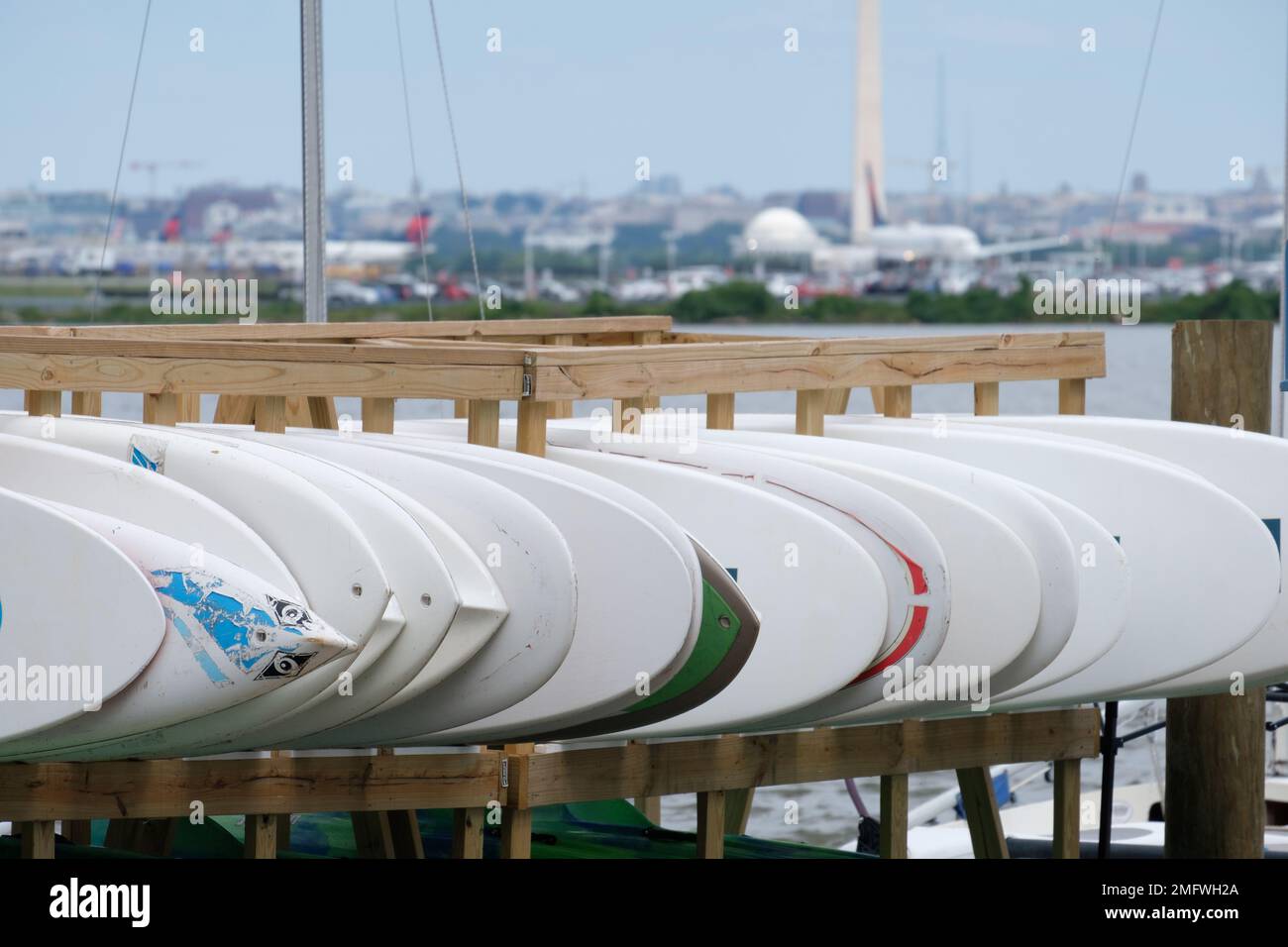 Paddle Boards at Washington Sailing Marina Stock Photo Alamy