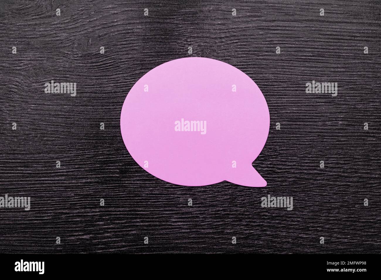 Color paper in shape of dialog box with important message. Infromation ...