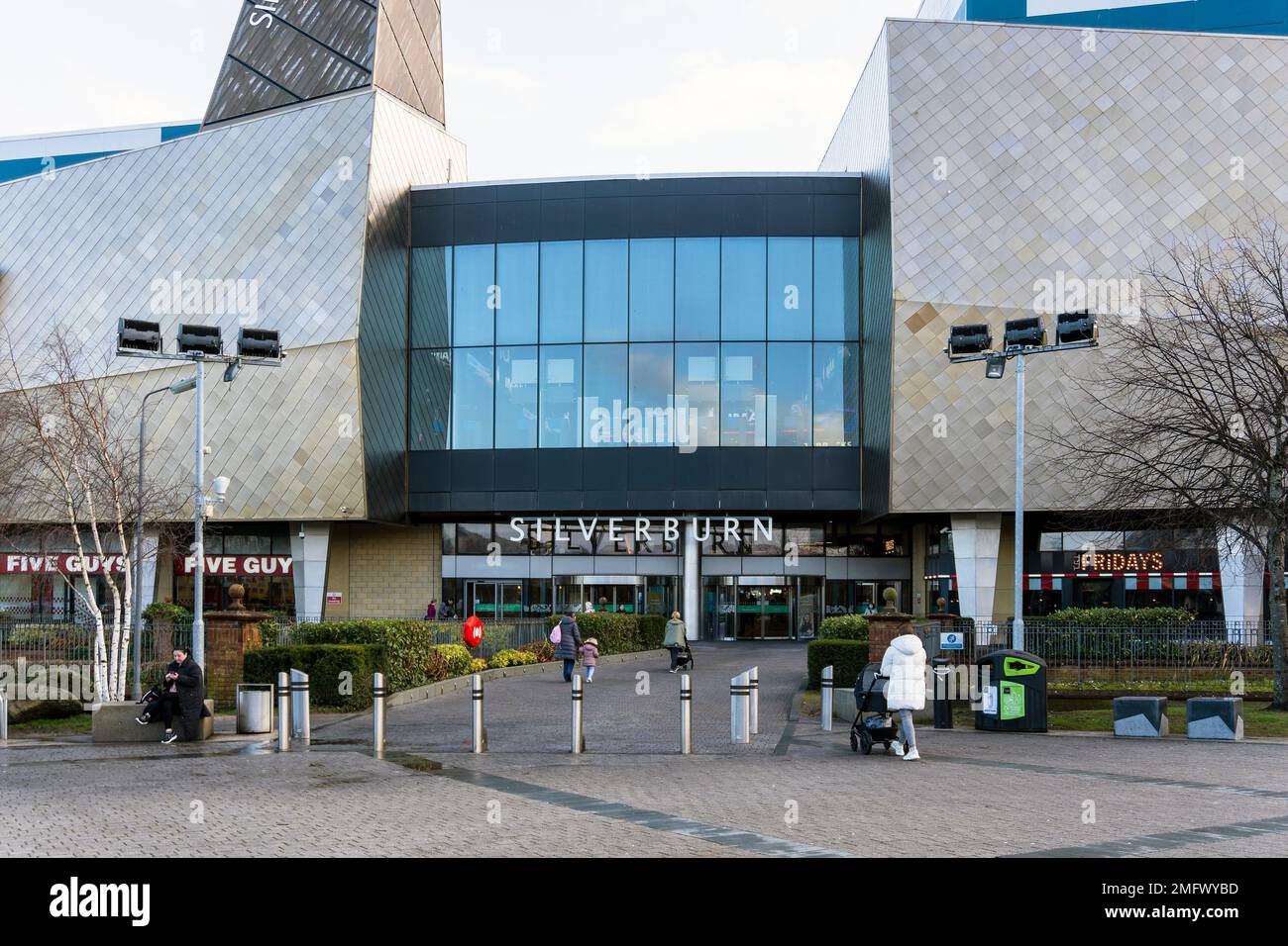 Entrance to Silverburn shopping mall, Pollok, Glasgow, Scotland, UK