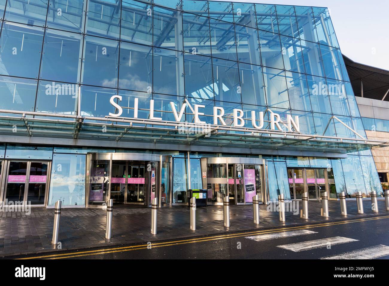 Entrance to Silverburn shopping mall, Pollok, Glasgow, Scotland, UK