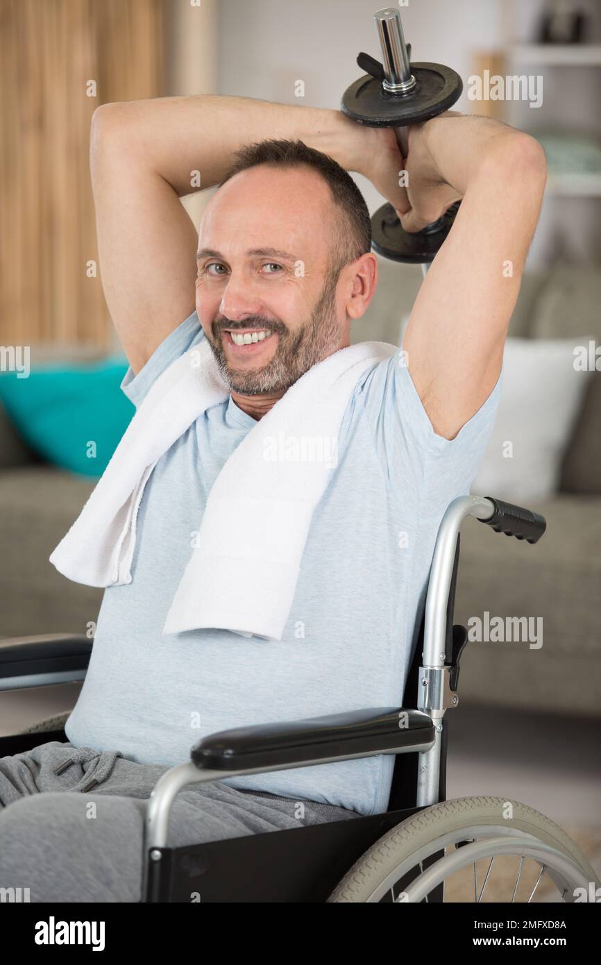 Happy athlete in wheelchair hi-res stock photography and images - Alamy