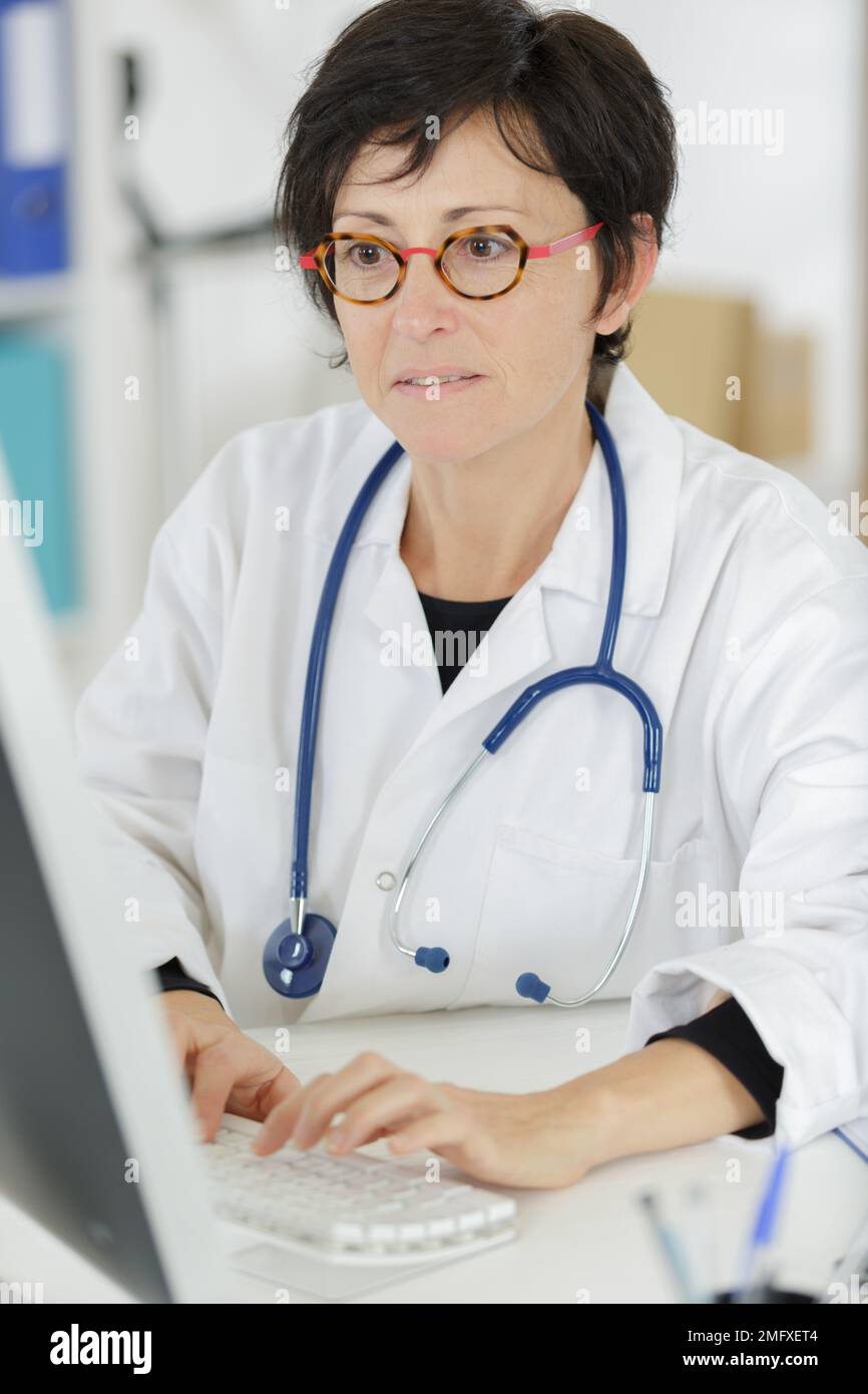 a female doctors working together Stock Photo