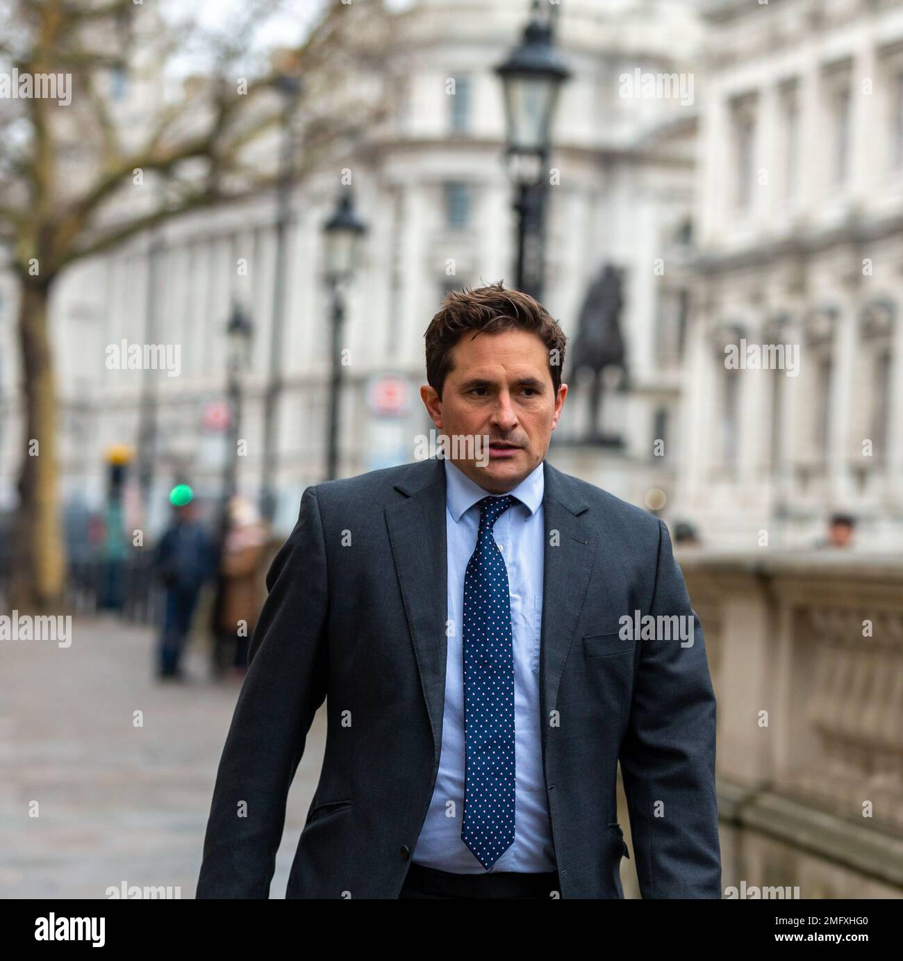 London, UK 25th, Jan.2023  Johnny Mercer, Minister for Veterans outside the Cabinet Office whitehall Credit, Richard Lincoln/Alamy Live News. Stock Photo