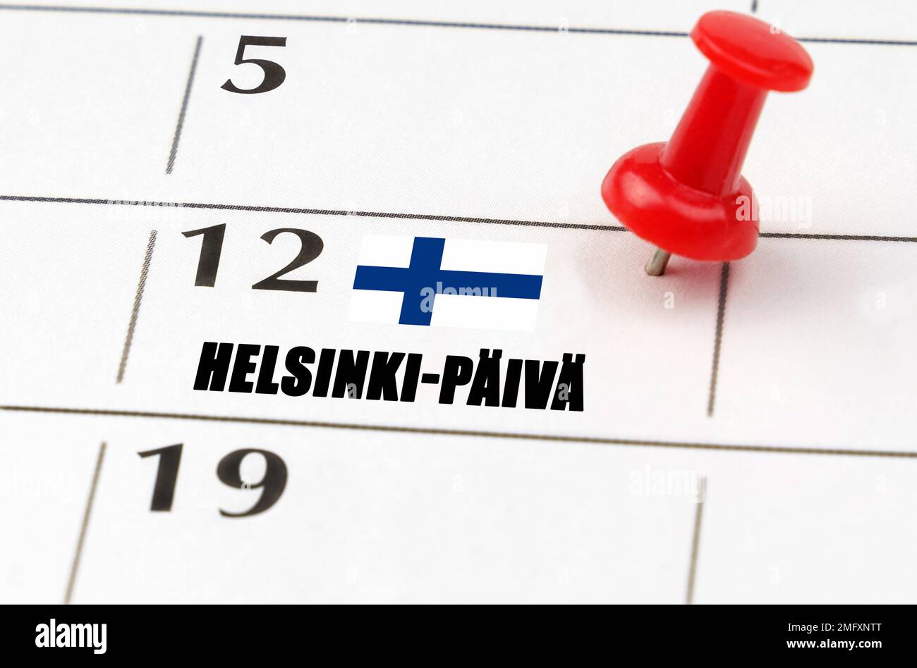 National holidays. On the calendar grid, the date and name of the