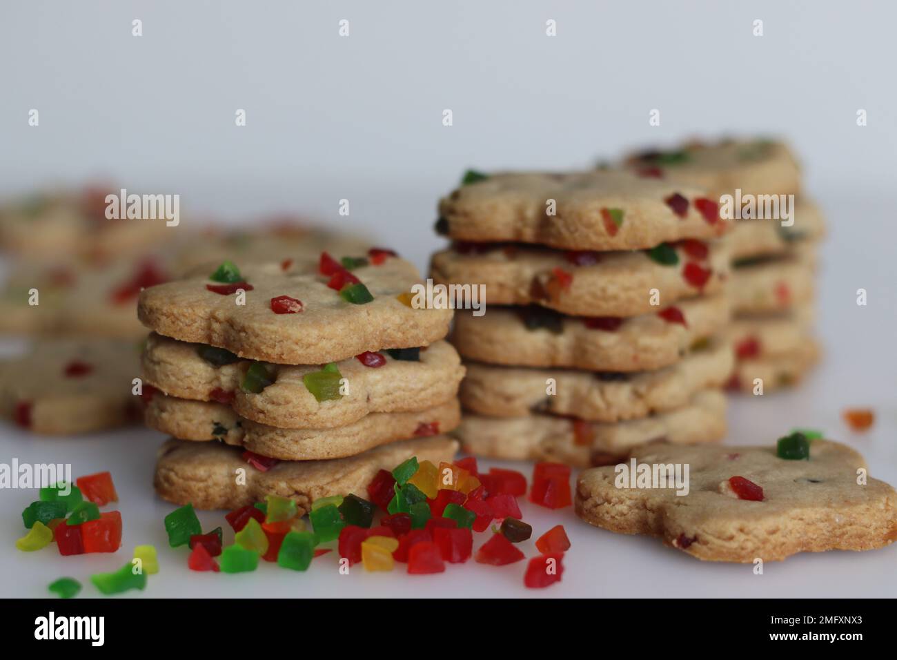 Whole wheat eggless tutti fruti cookies. Healthy cookies made of whole