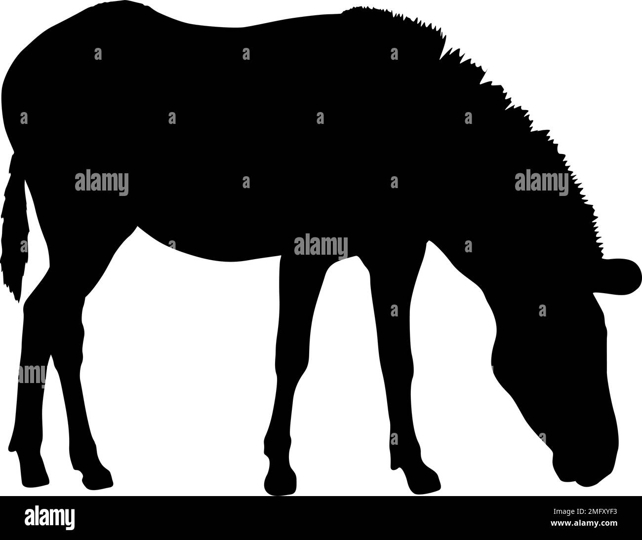 Silhouette african zebra on a white background Stock Vector Image & Art ...