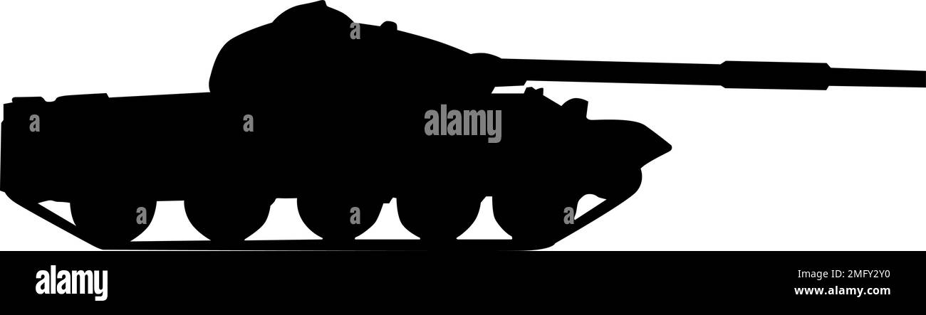 Military tank silhouette design on a white background Stock Vector ...