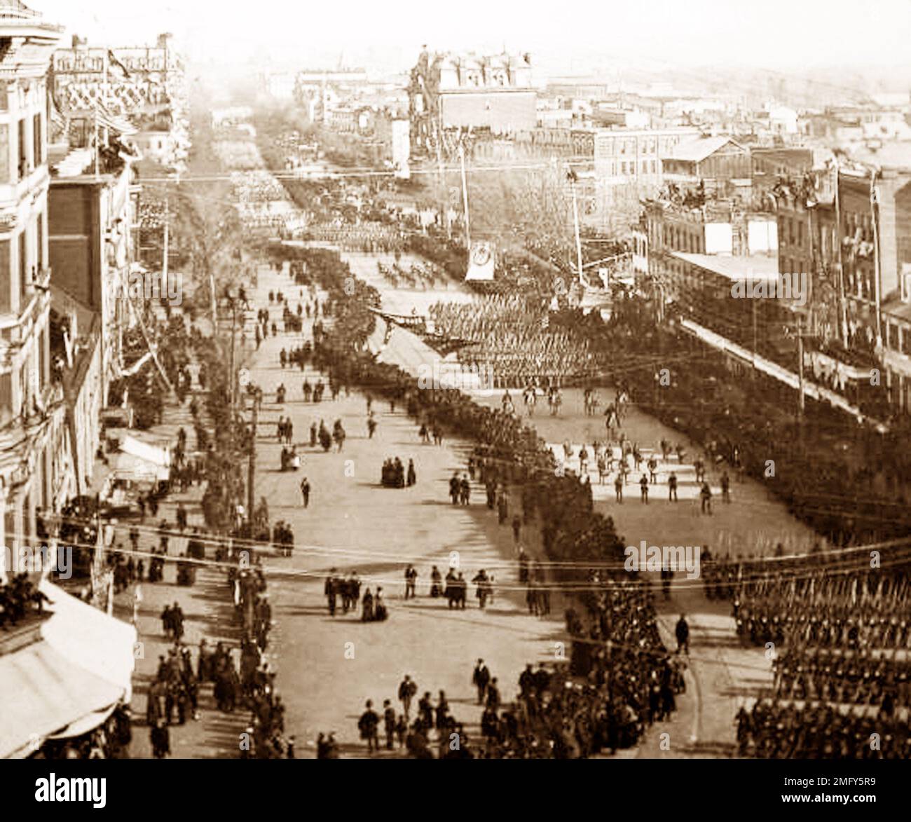 Inauguration Parade, President Grover Cleveland, Washington DC, USA, in 1885 Stock Photo
