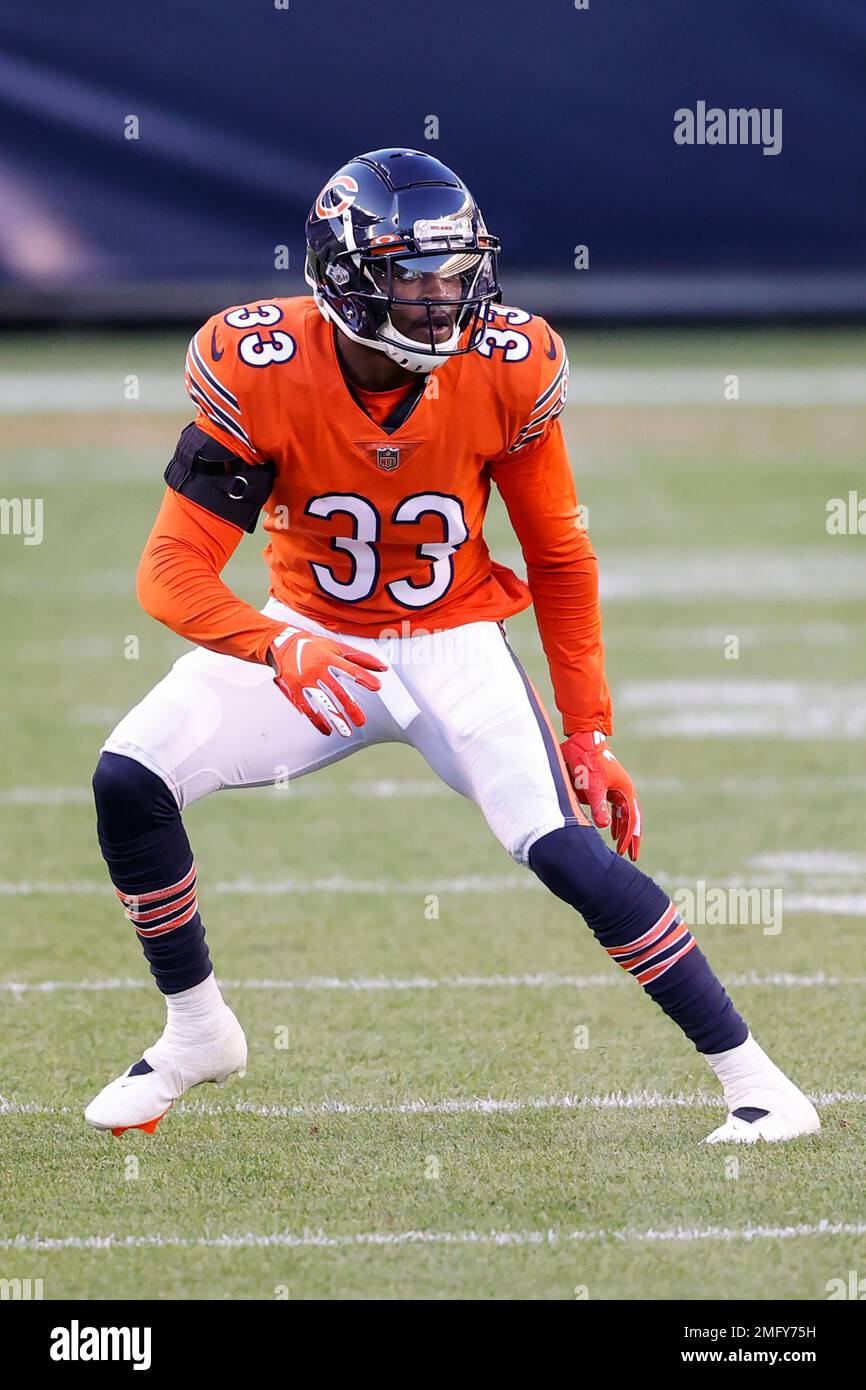 Chicago Bears cornerback Jaylon Johnson (33) in action against the  Indianapolis Colts during the second half of an NFL football game, Sunday,  Oct. 4, 2020, in Chicago. (AP Photo/Kamil Krzaczynski Stock Photo - Alamy
