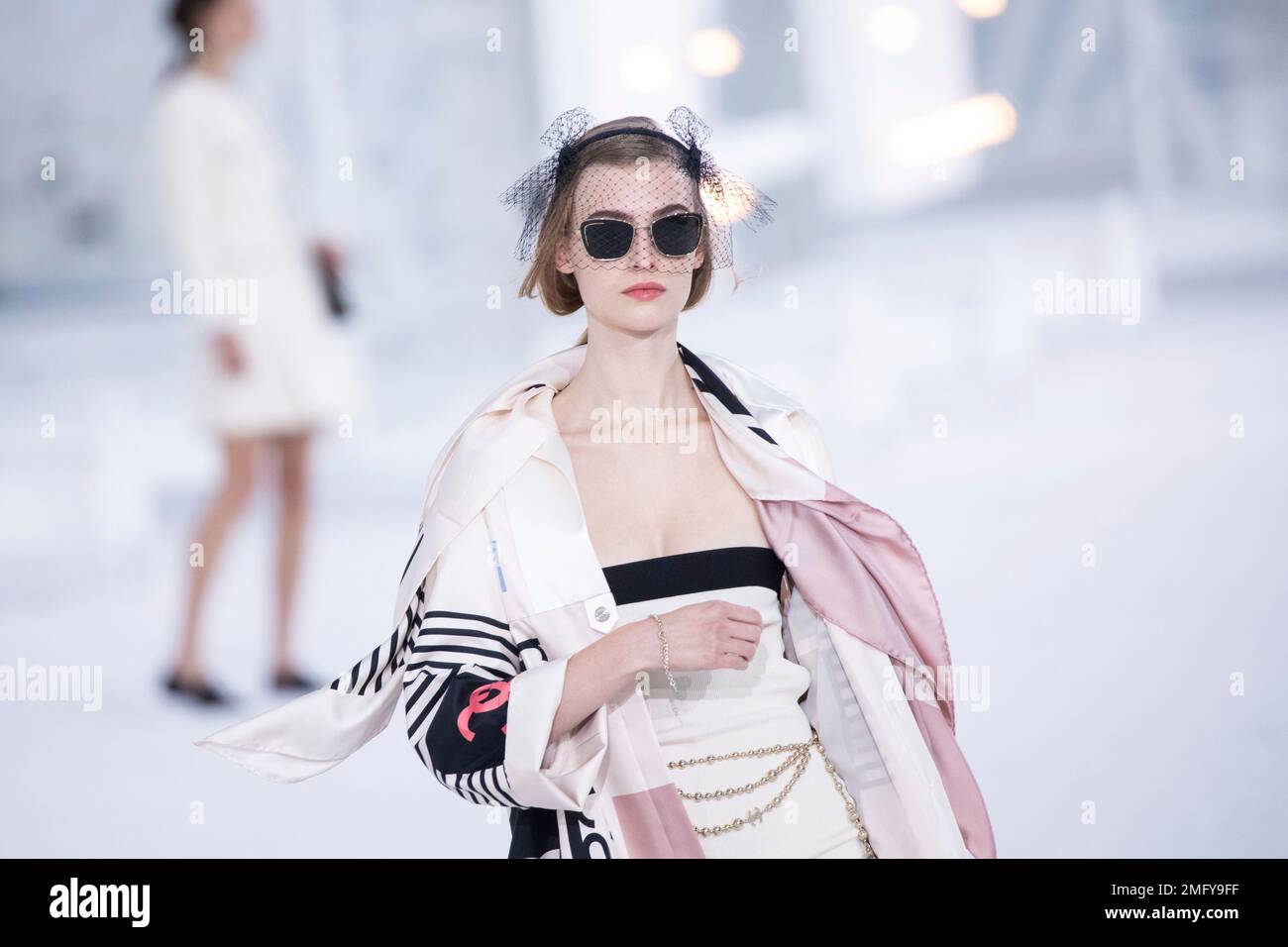 A model wears a creation for the Chanel Spring-Summer 2021 fashion  collection, Tuesday, Oct. 6, 2020, during Paris fashion week. (Photo by  Vianney Le Caer/Invision/AP Stock Photo - Alamy