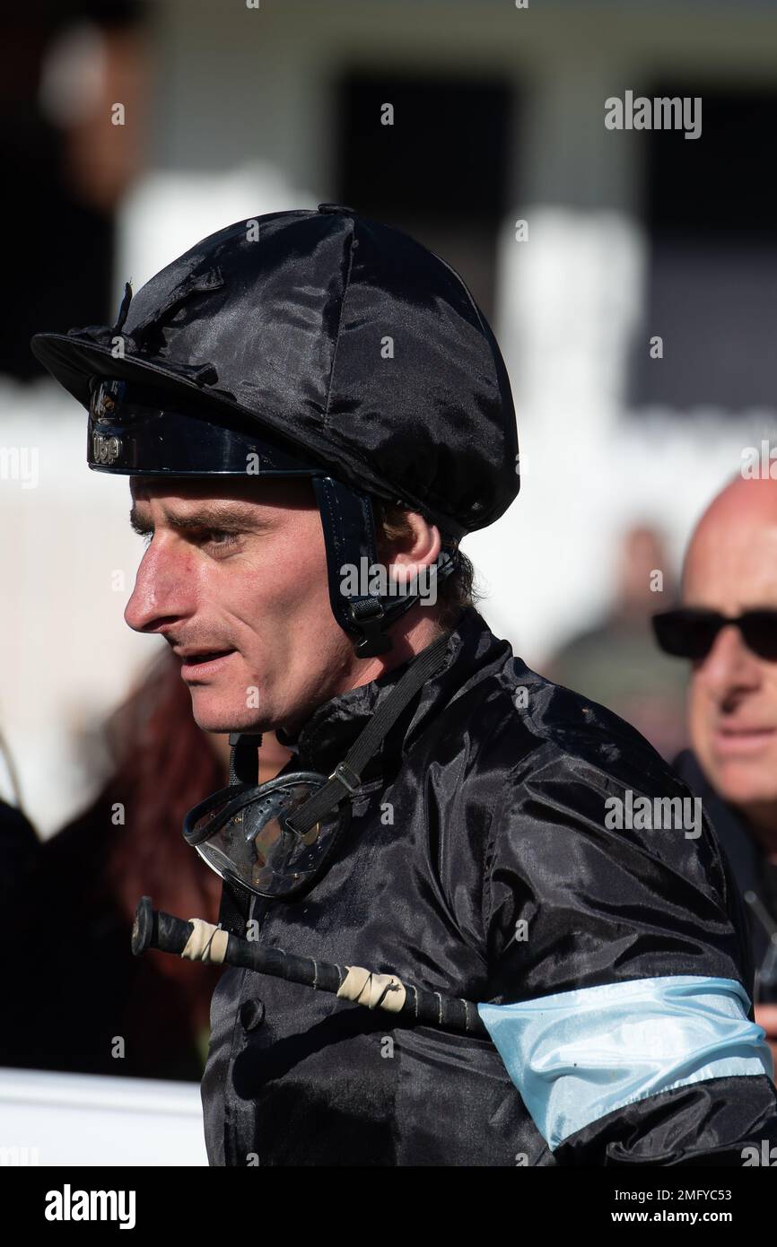 Windsor, Berkshire, UK. 10th October, 2022. Jockey Adam Kirby riding horse Kerdos wins the At The Races App Form Study EBF Novice Stakes at Royal Windsor Racecourse. Trainer Clive Cox, Hungerford. Owners John Connolly and A D Spence. Credit: Maureen McLean/Alamy Stock Photo