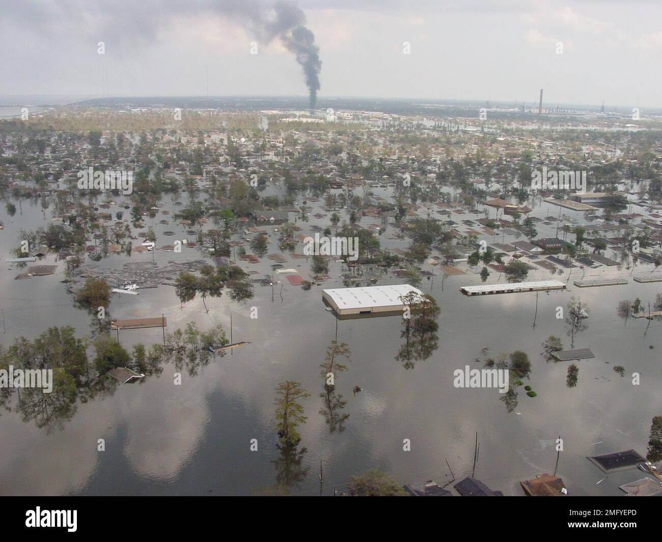 Aftermath Aerial 26HK33021. Chalmette Flooding. Hurricane