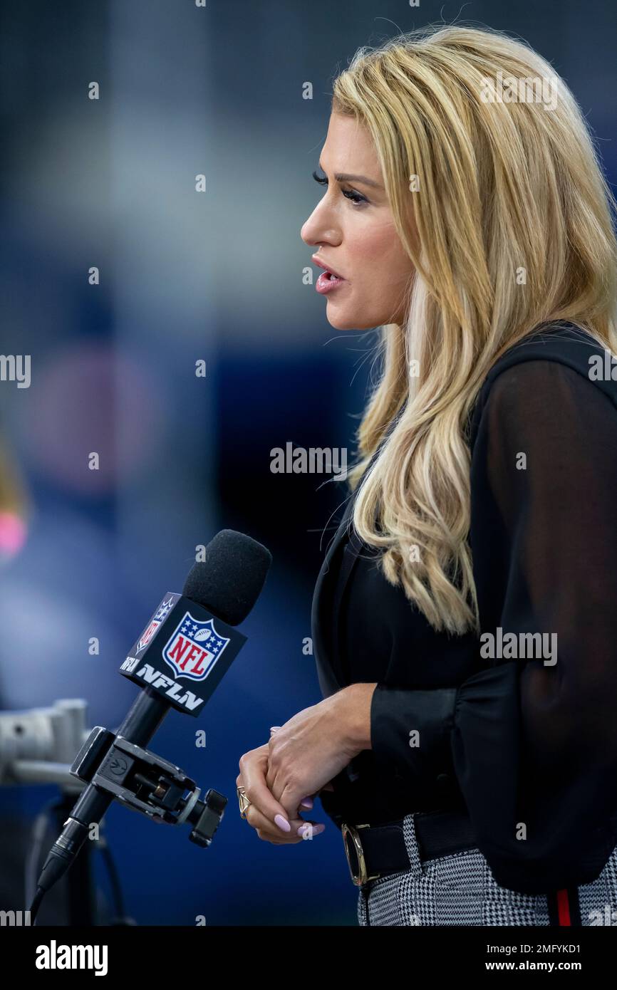 NFLN reporter Jane Slater reports from the stands before an NFL ...